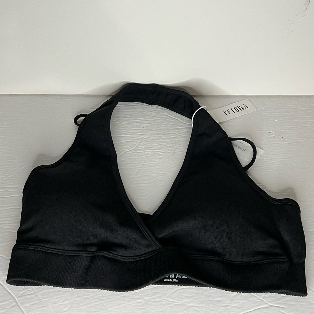 NWT Yetowa Yoga Sports Bra Halter & Straps Size L Removable Padding Loungewear